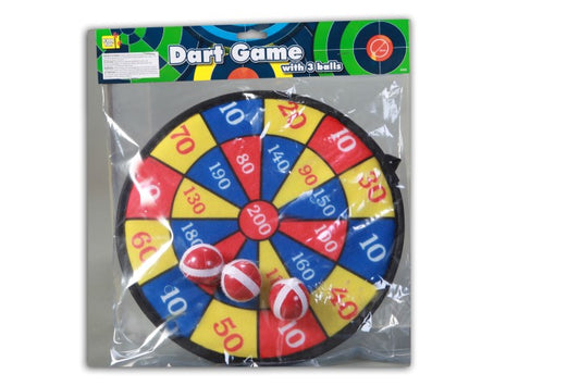 Soft-Dartscheibe, Ø 28 cm, mit 3 Klettbällen