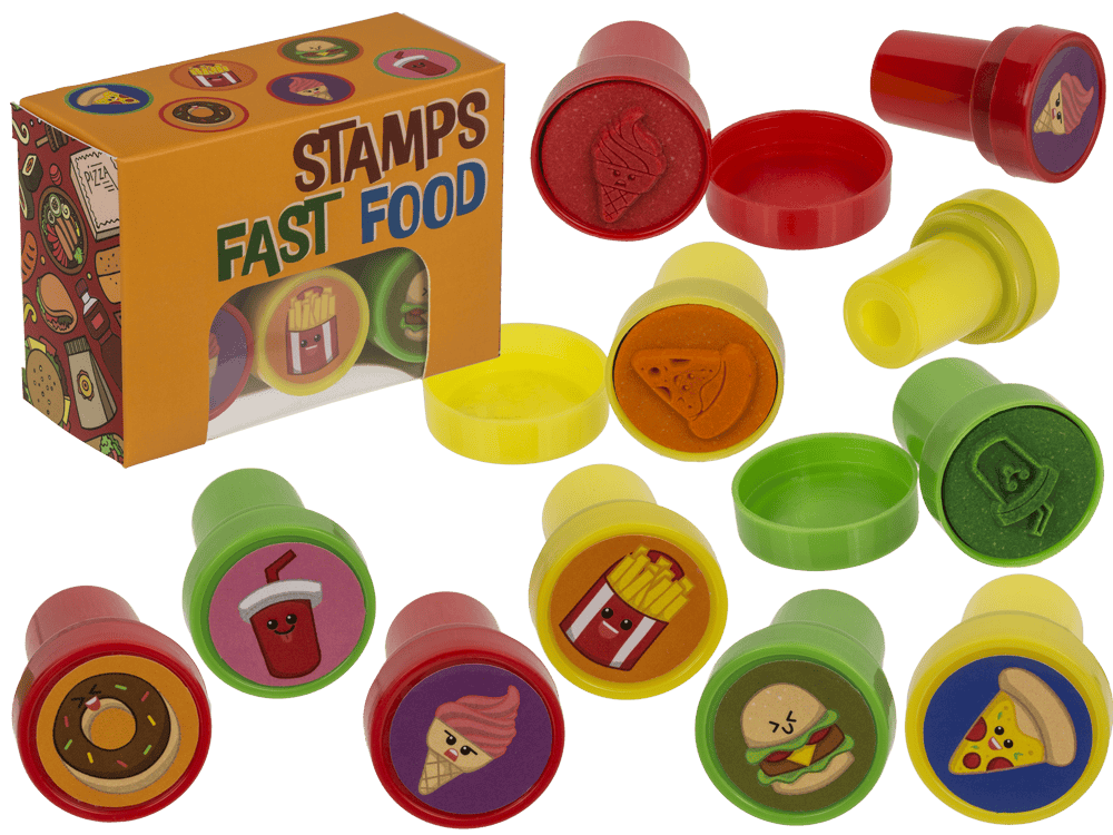Stempelset "Fast Food", 6-teilig