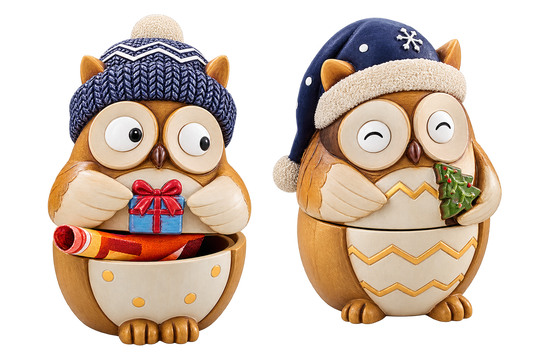 Geschenkdosen Eulenfreunde, 2er Set