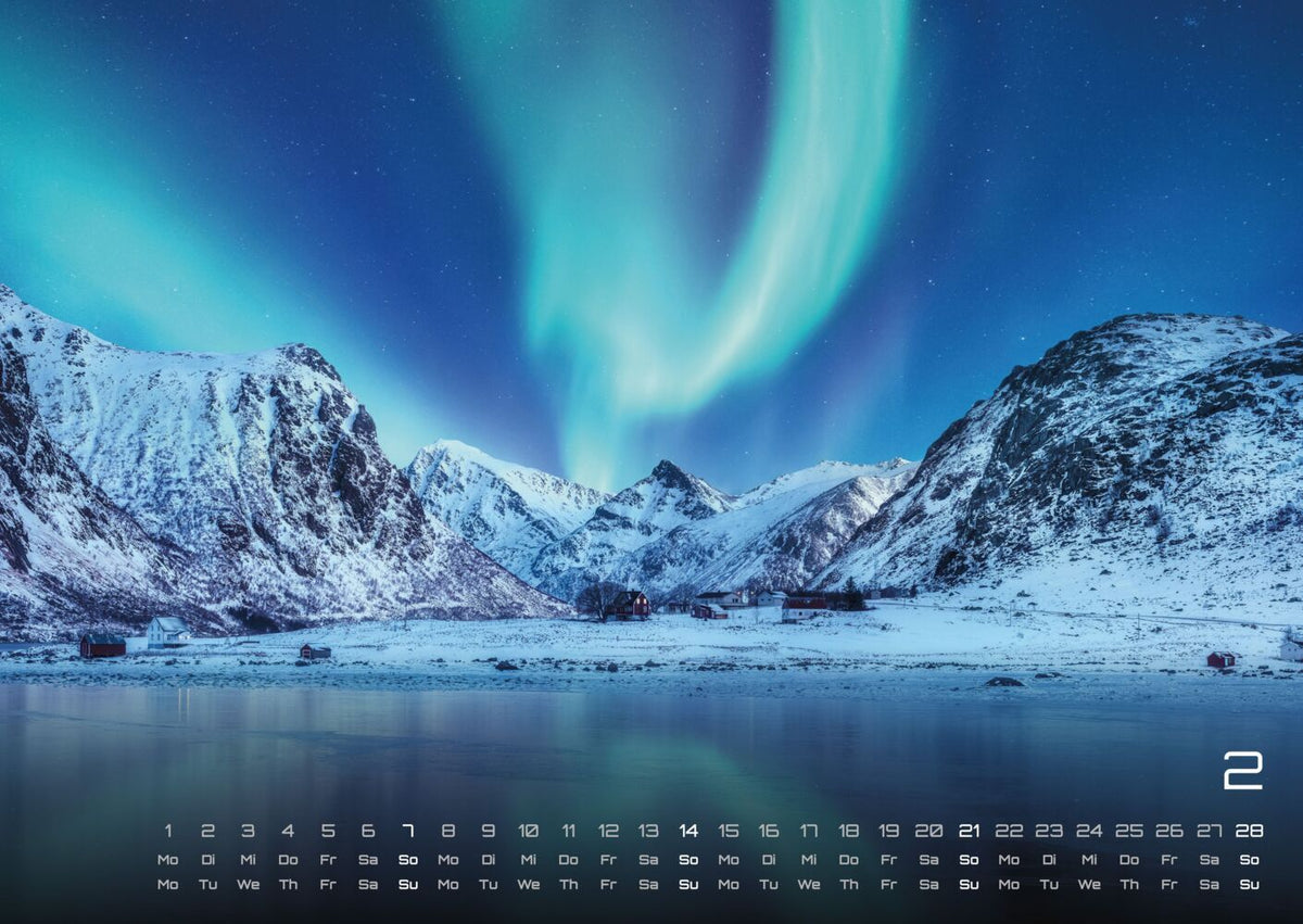 Polarlichter Kalender 2027 - grandiose Naturschauspiele (DIN A2, 42 x 59.4 cm)