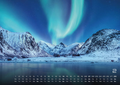 Polarlichter Kalender 2027 - grandiose Naturschauspiele (DIN A2, 42 x 59.4 cm)