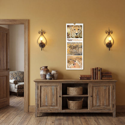 Tierwelten Triplet-Kalender 2027 - Artenvielfalt & Lebensräume (66 x 24 cm)