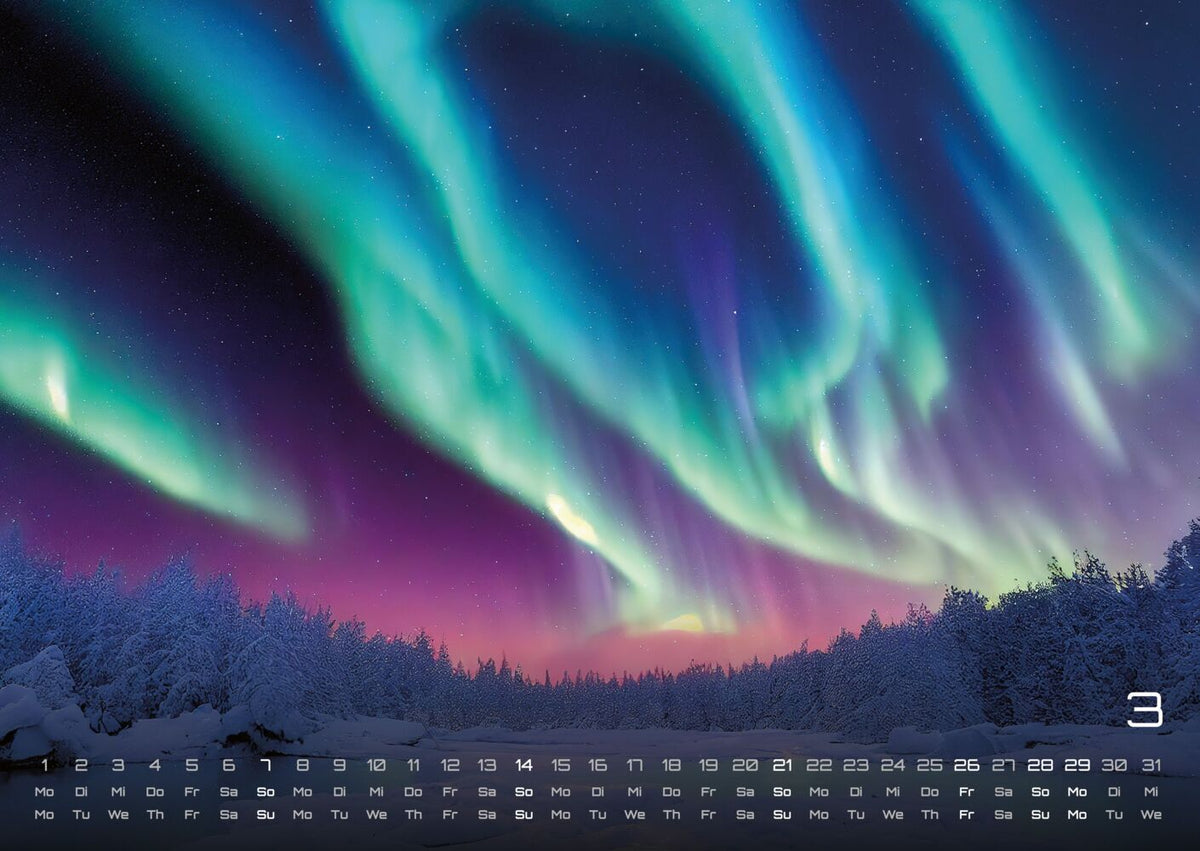 Polarlichter Kalender 2027 - grandiose Naturschauspiele (DIN A2, 42 x 59.4 cm)