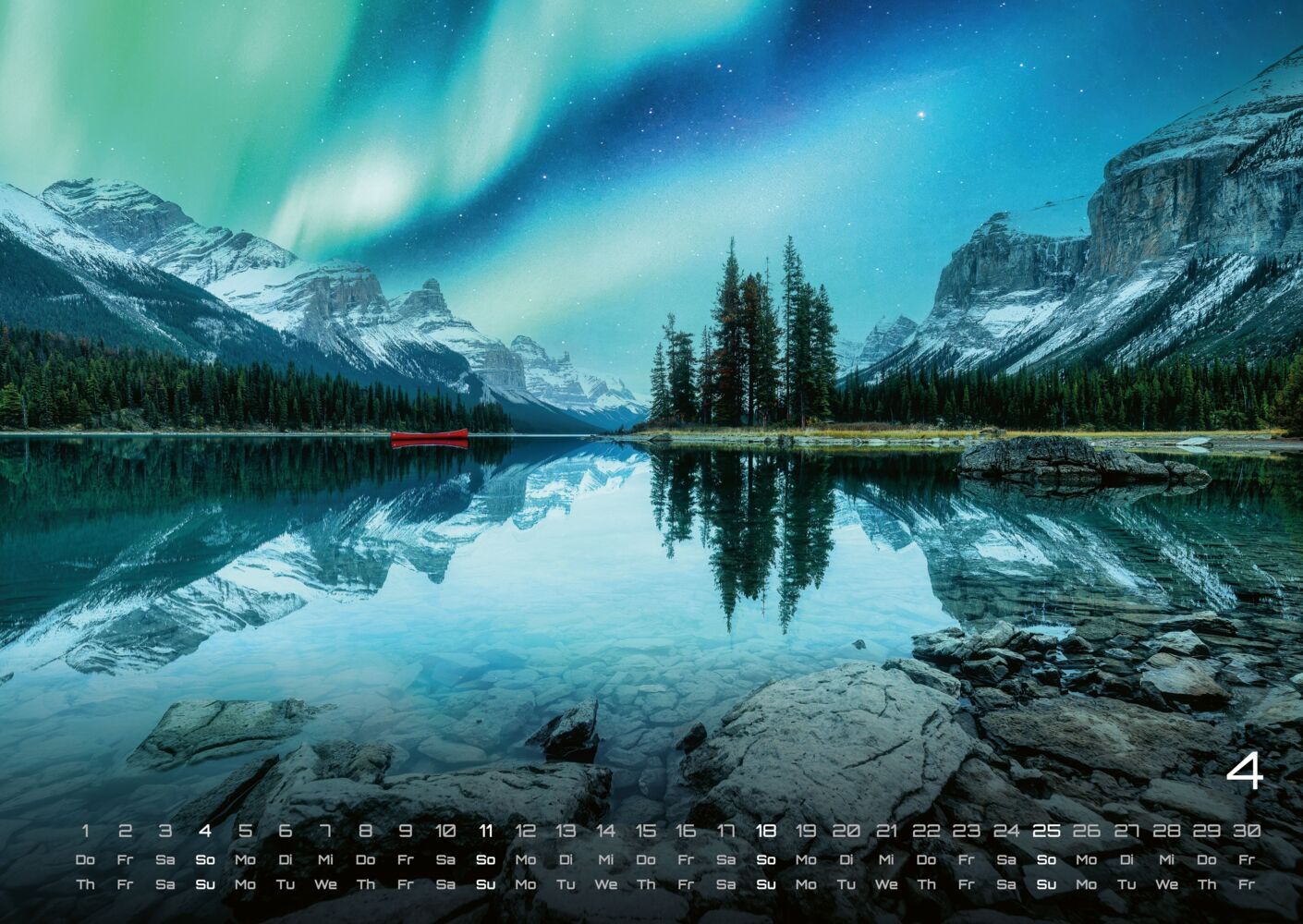 Polarlichter Kalender 2027 - grandiose Naturschauspiele (DIN A2, 42 x 59.4 cm)