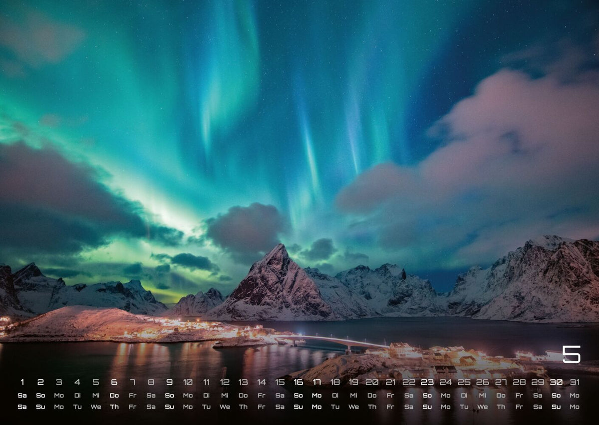Polarlichter Kalender 2027 - grandiose Naturschauspiele (DIN A2, 42 x 59.4 cm)