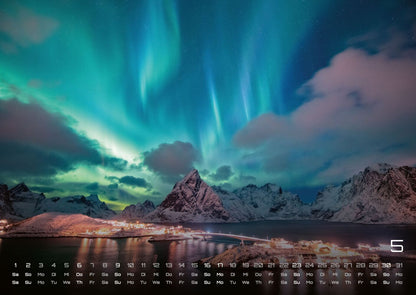 Polarlichter Kalender 2027 - grandiose Naturschauspiele (DIN A2, 42 x 59.4 cm)
