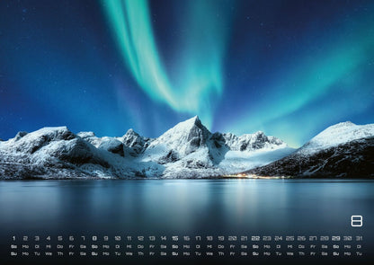 Polarlichter Kalender 2027 - grandiose Naturschauspiele (DIN A2, 42 x 59.4 cm)