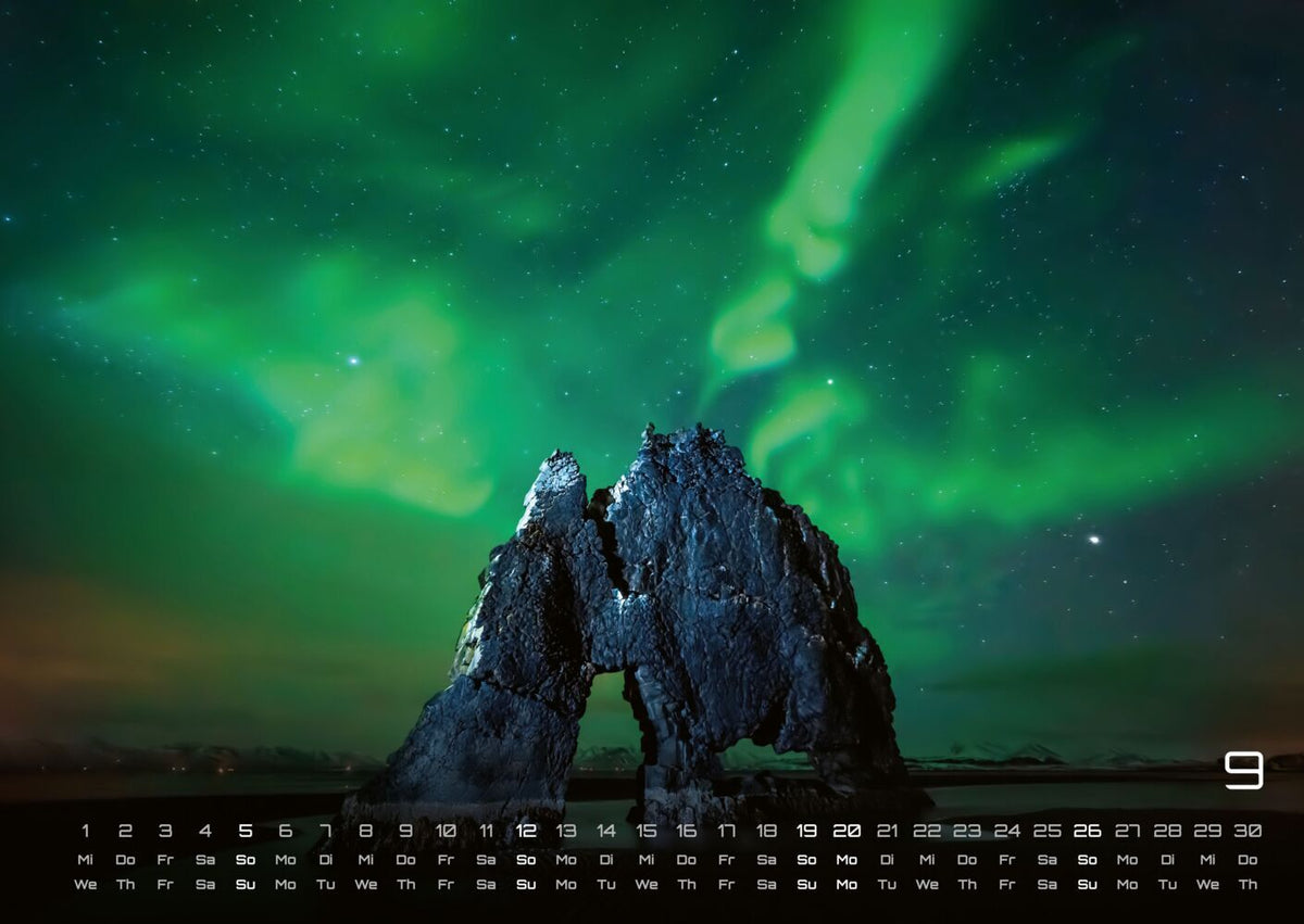 Polarlichter Kalender 2027 - grandiose Naturschauspiele (DIN A2, 42 x 59.4 cm)
