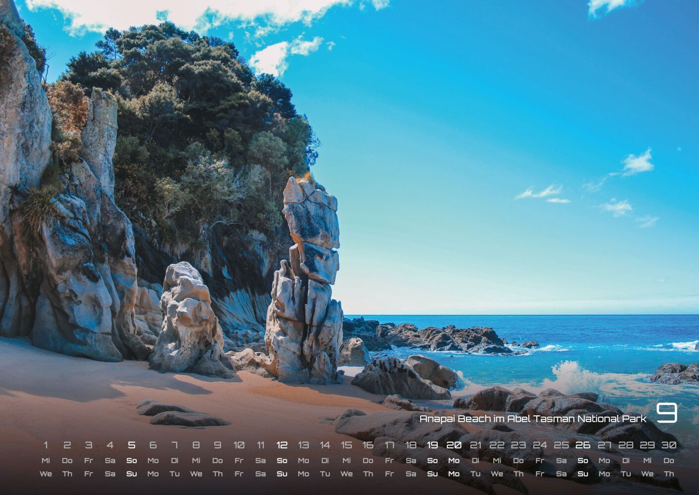 Neuseeland Kalender 2027 - Das Land der langen weissen Wolke - (DIN A2, 42 x 59.4 cm)