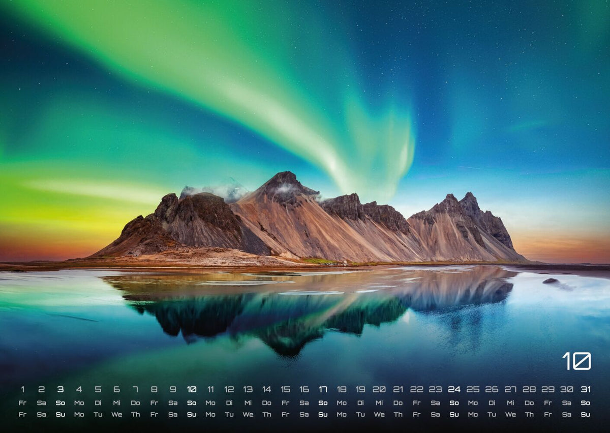 Polarlichter Kalender 2027 - grandiose Naturschauspiele (DIN A2, 42 x 59.4 cm)
