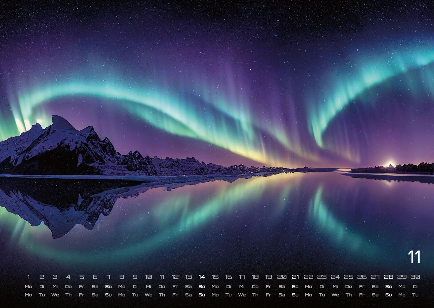 Polarlichter Kalender 2027 - grandiose Naturschauspiele (DIN A2, 42 x 59.4 cm)