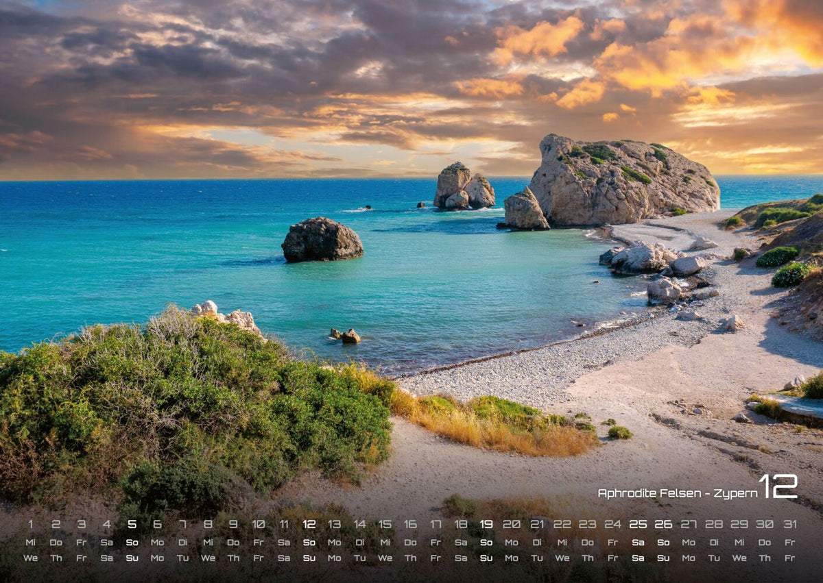 Inseln & Strände Kalender 2027 - Plätze zum Entspannden (DIN A2, 42 x 59.4 cm)