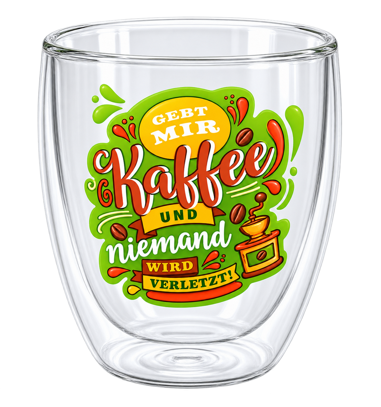 Doppelwandige Gläser 2er-Set Retro Design