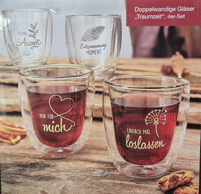 Doppelwandige Gläser Traumzeit, 4er Set