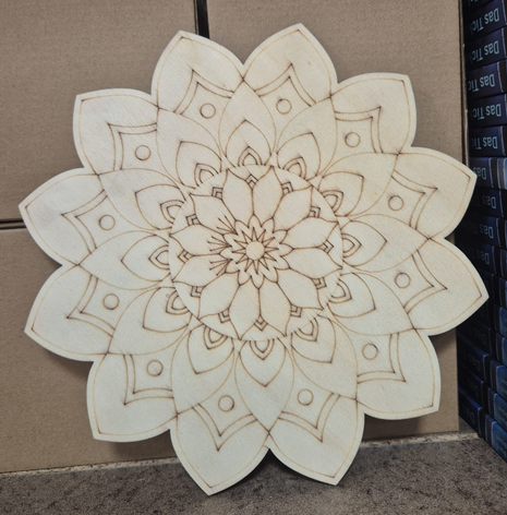 Holz Mandalas 4er-Set, je Ø 20 cm