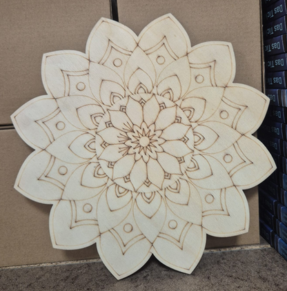 Holz Mandalas 4er-Set, je Ø 20 cm