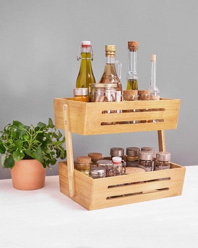 Bambus Organizer 2 Ebenen