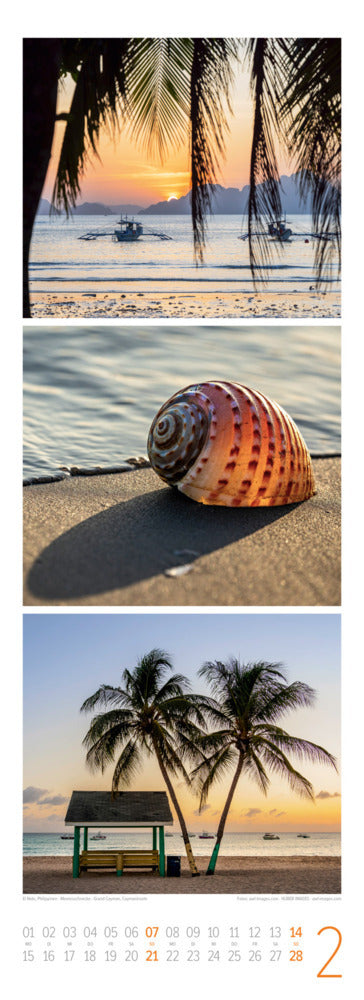 BeachTime Triplet-Kalender 2027 - Sonne, Sand & Meer (66 x 24 cm)
