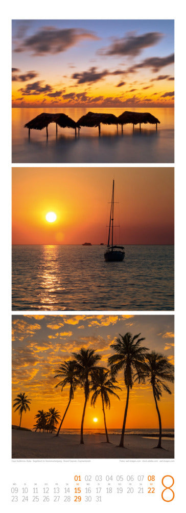 BeachTime Triplet-Kalender 2027 - Sonne, Sand & Meer (66 x 24 cm)
