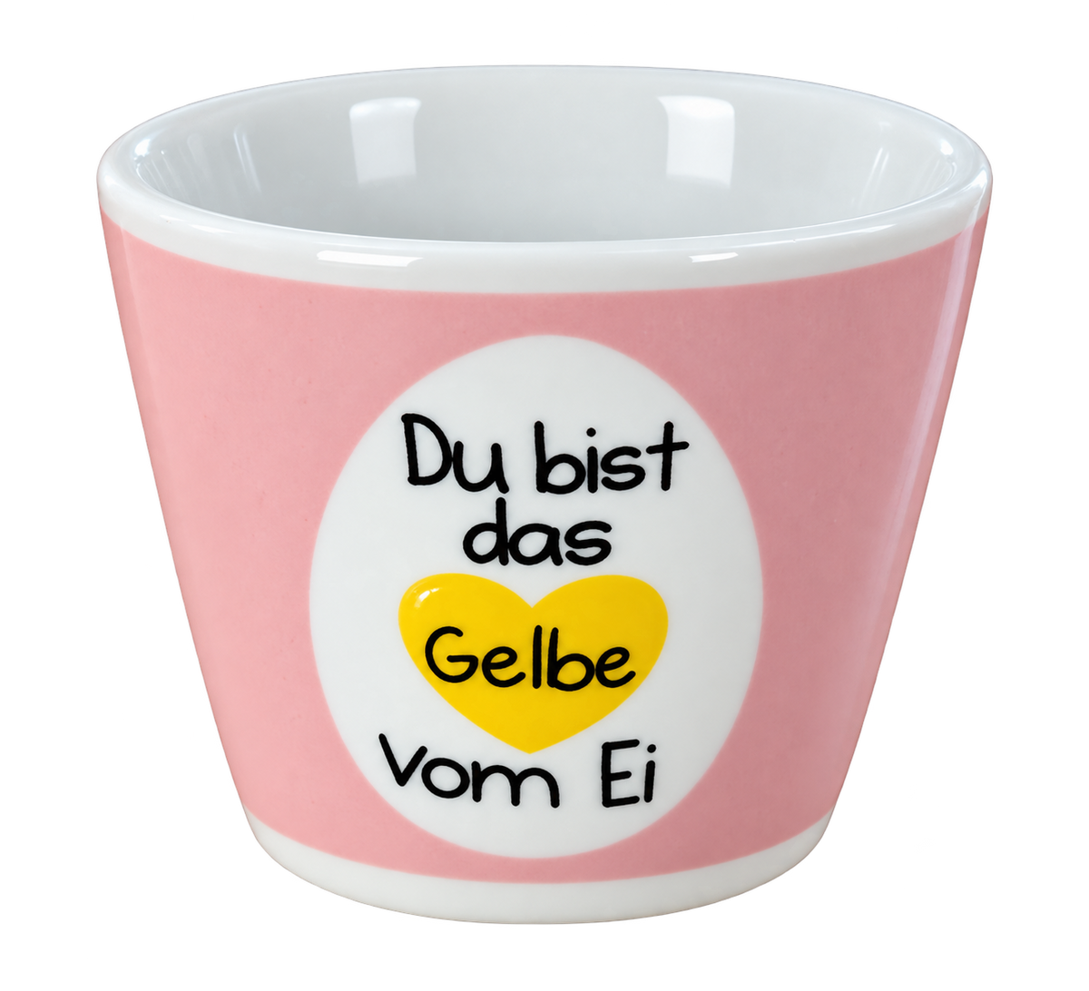 Eierbecher, "Du bist das Gelbe vom Ei" ca. 5x4cm