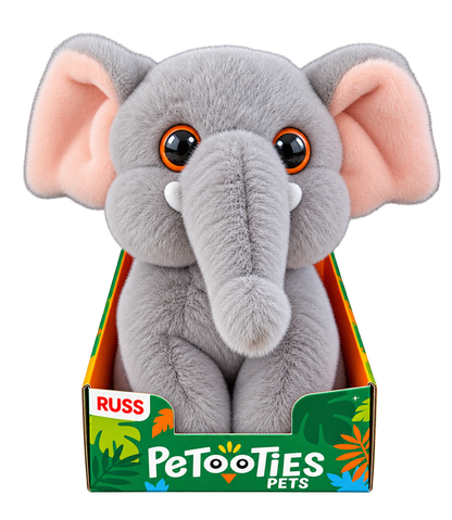 Plüsch Elefant  "Michaela" sitzend mit grossen Glitzeraugen