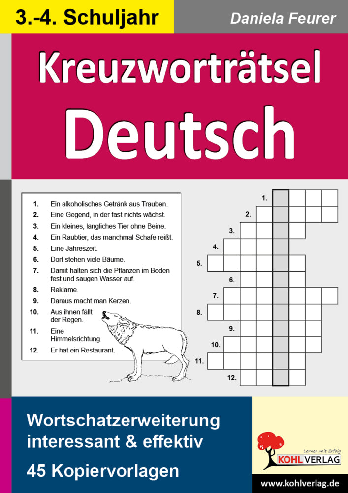 Kreuzworträtsel Deutsch, 3.-4. Schuljahr (Daniela Feurer)