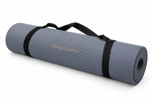 Yogamatte "Divine Flower", grau