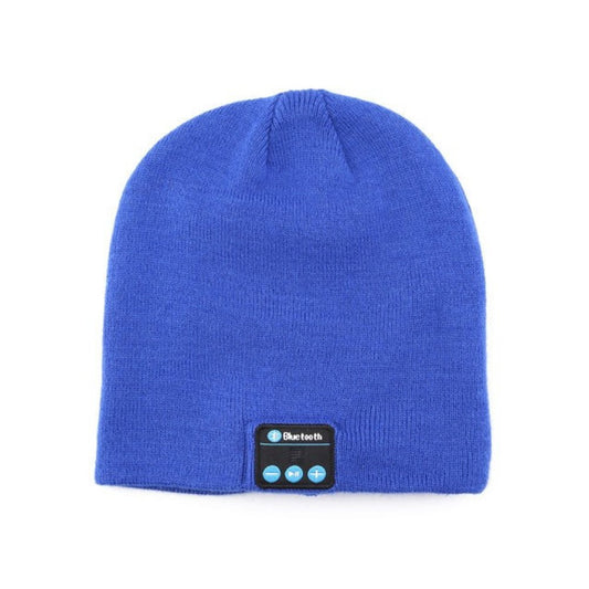Bluetooth-Strickmütze mit Stereo-Lautsprechern (blau, unisex)