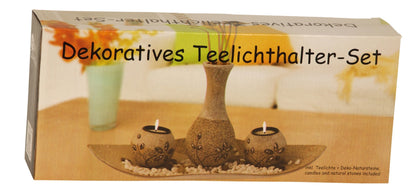 Teelichthalter-Set "Marella" mit Vase (38 x 37 cm)
