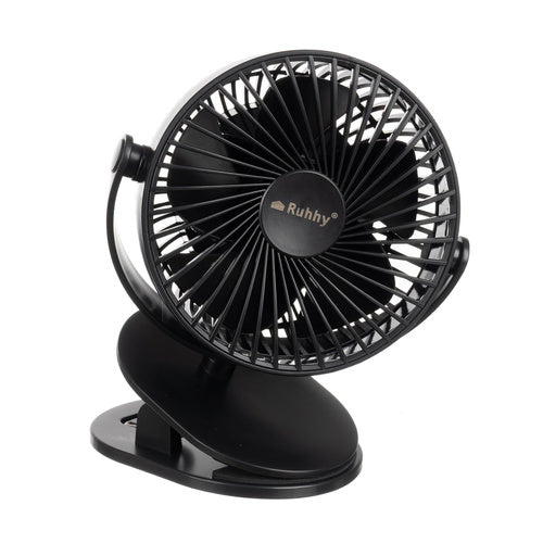 Akku-Clip-Ventilator (schwarz, 360° verstellbar)