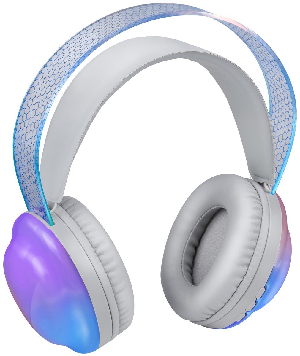 Grundig Over-Ear-Kopfhörer mit RGB-Beleuchtung (Bluetooth, grau)