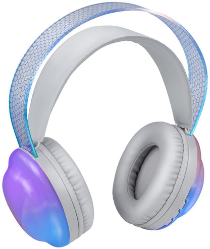 Grundig Over-Ear-Kopfhörer mit RGB-Beleuchtung (Bluetooth, grau)