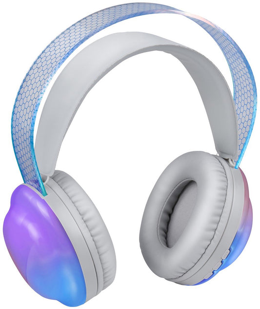 Grundig Over-Ear-Kopfhörer mit RGB-Beleuchtung (Bluetooth, grau)