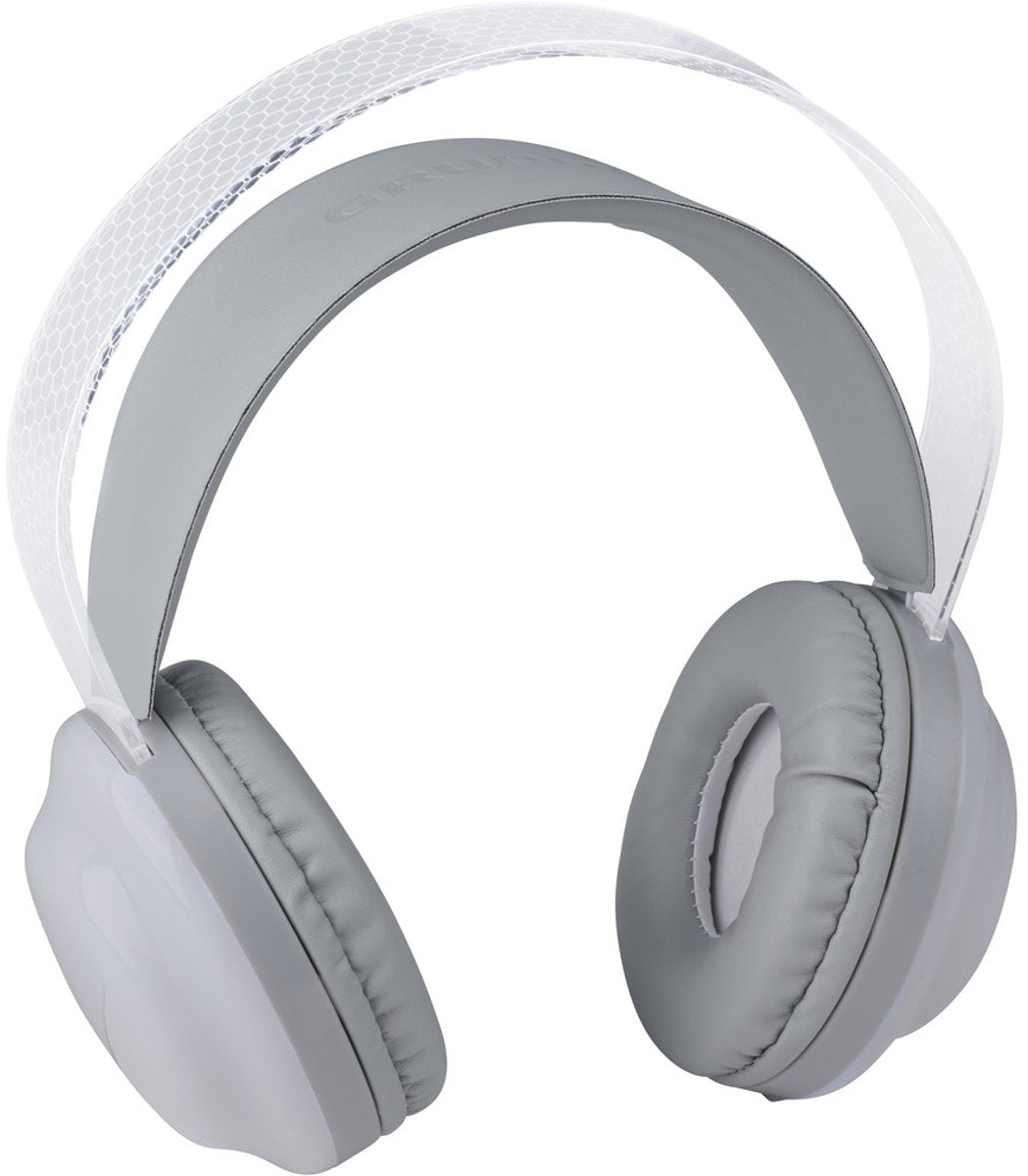 Grundig Over-Ear-Kopfhörer mit RGB-Beleuchtung (Bluetooth, grau)