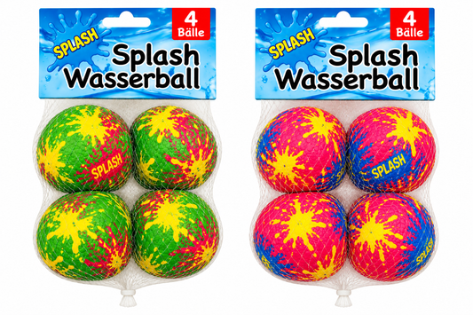 Wasserball Splash,  4er-set, sortiert in 2 Farben (ca. 5 cm)