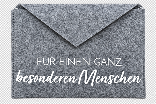 Filz-Geldgeschenk Umschlag  "Für einen ganz besonderen Menschen"
