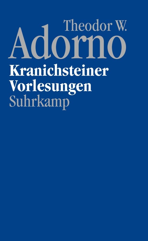 Kranichsteiner Vorlesungen, m. DVD-Audio (Theodor W. Adorno)