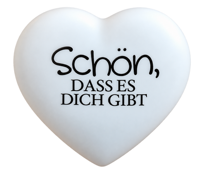 LED-Herz "Schön, dass es dich gibt" (5.5 x 6 cm)