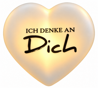 LED-Herz "Ich denke an dich" (5.5 x 6 cm)
