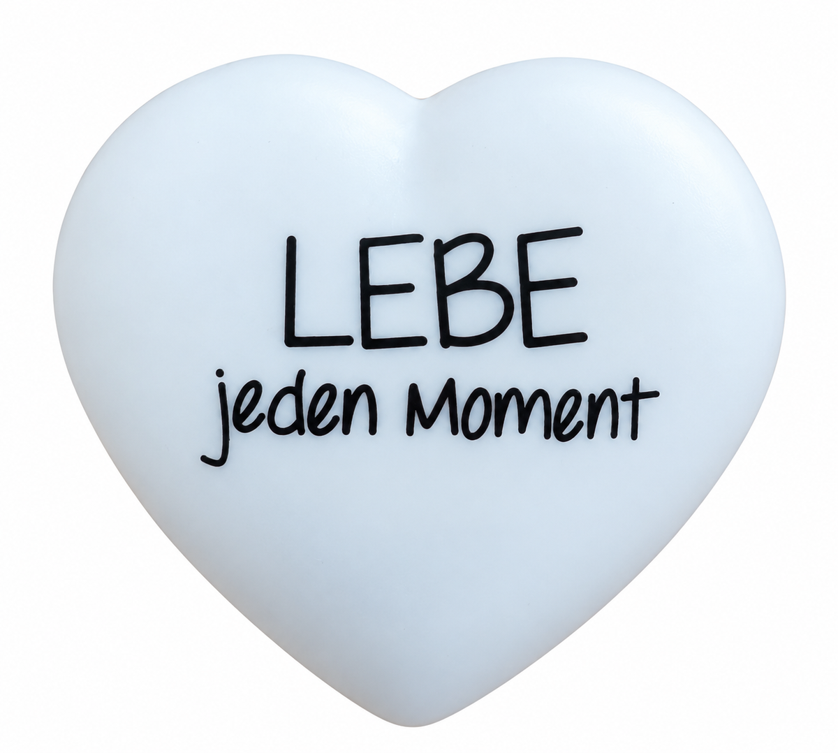 LED-Herz "Lebe jeden Moment" (5.5 x 6 cm)