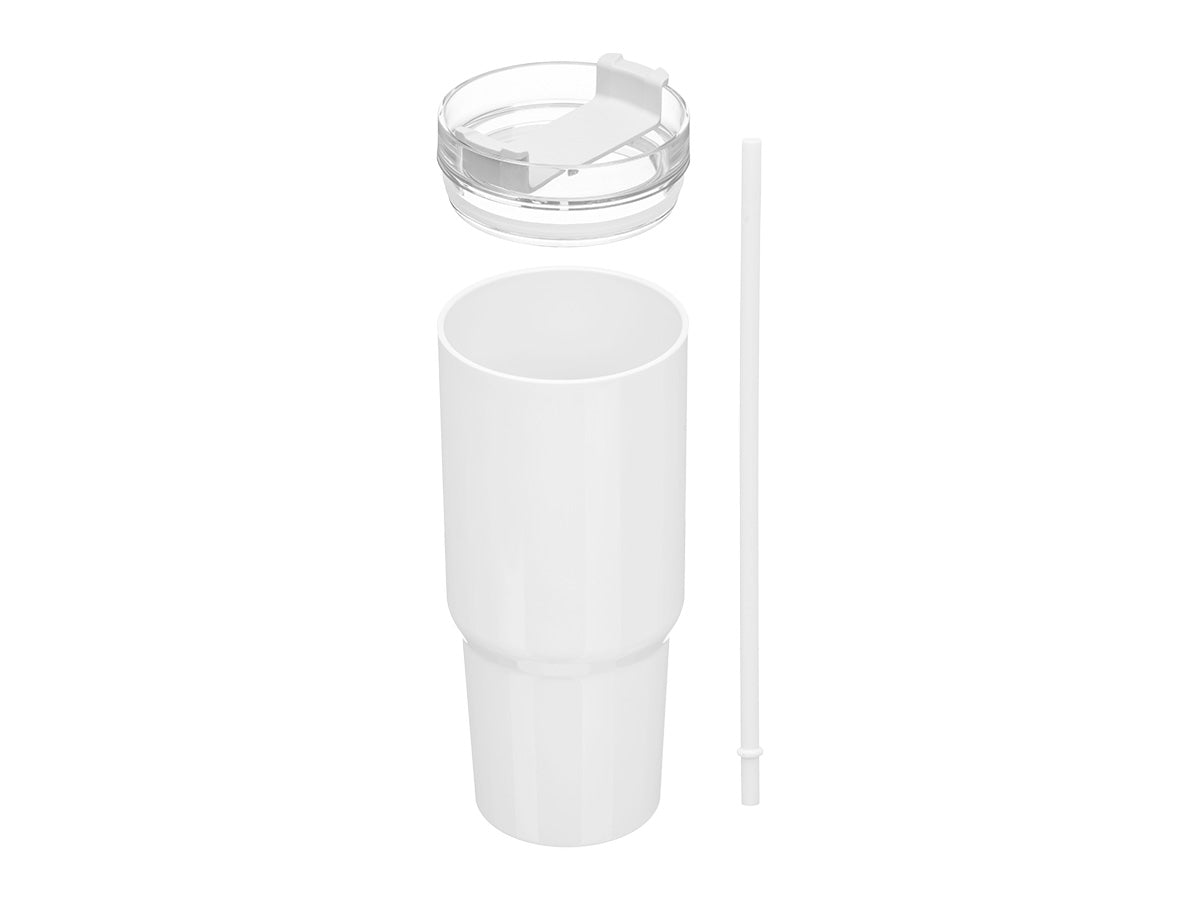 450-ml-Strohhalmbecher, (weiss)
