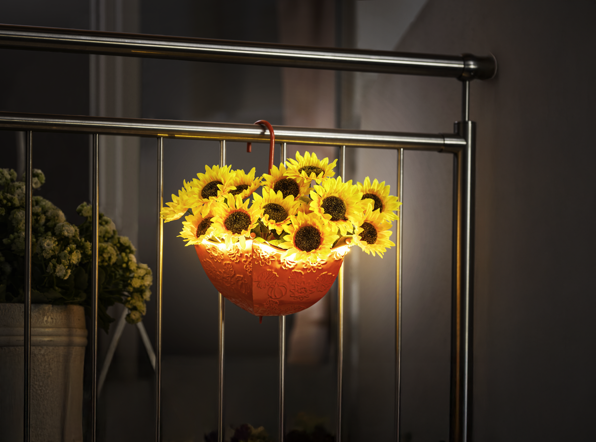 Solar-Pflanztopf «Regenschirm» mit LED