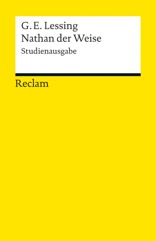 Nathan der Weise. Studienausgabe (Gotthold Ephraim Lessing)