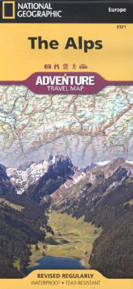 National Geographic Adventure Travel Map Alps