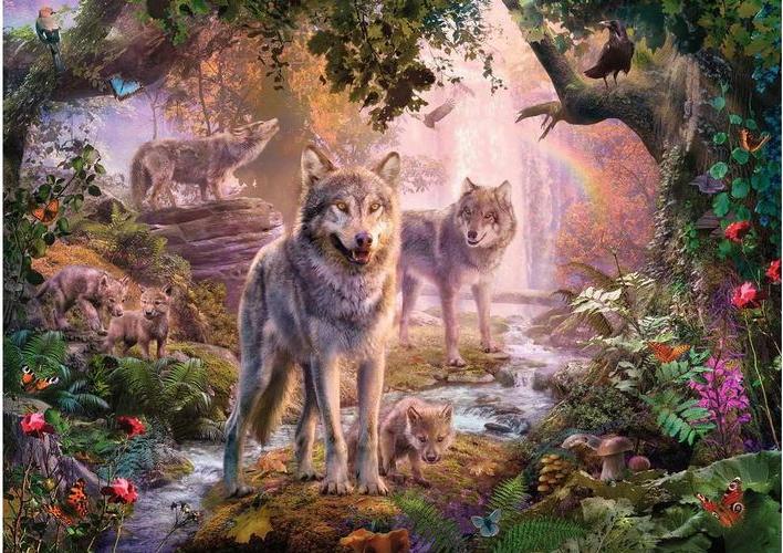 Ravensburger Wolfsfamilie im Sommer (1000 Teile)
