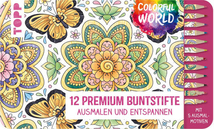 Topp Colorful World Designdose mit 12 Buntstiften (Multi, 12 x)