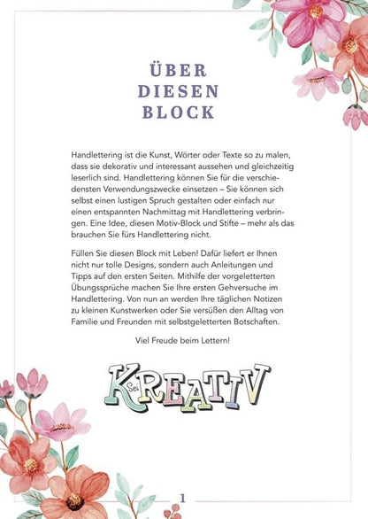 Design Paper A5 Lovely You. Mit Handlett