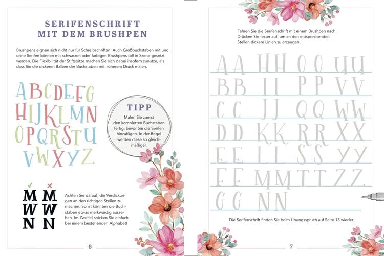 Design Paper A5 Lovely You. Mit Handlett