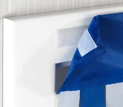 Türvorhang blau-weiss