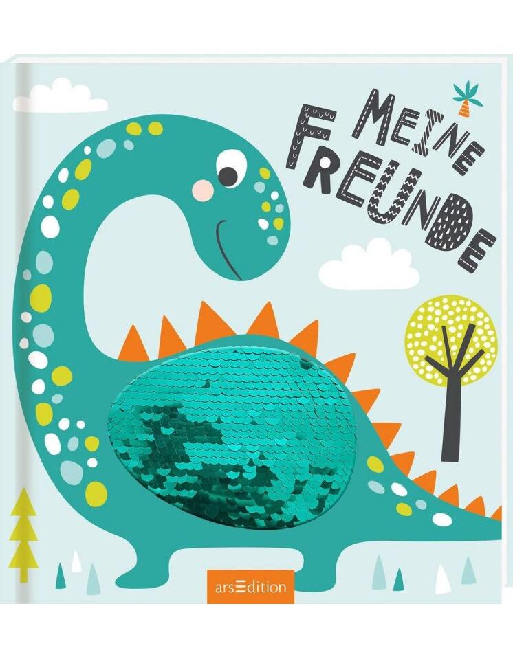 Ars Edition Freundebuch Wendepailletten Dinos (Deutsch, 2019)